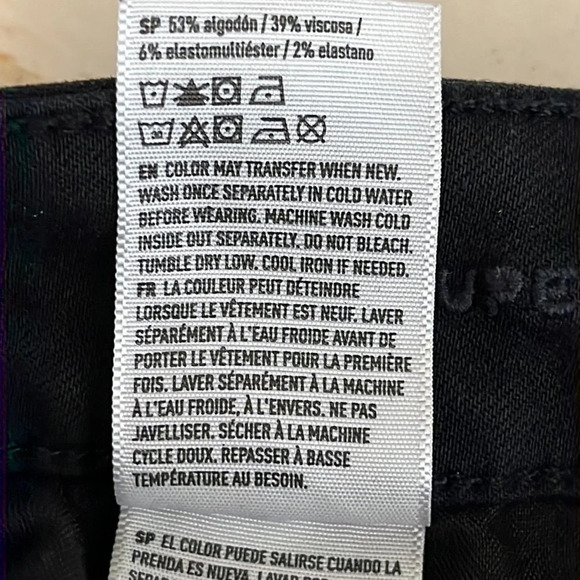 American Eagle Outfitters Super Hi-Rise Jegging in Black Distressed Button Fly - Picture 9 of 9